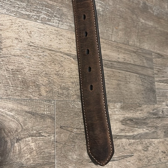 Nocona Genuine Leather Camo,12 gauge shotgun shell concho,removable brass buckle - Picture 7 of 8